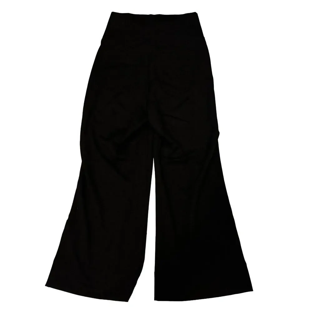 Cabi 5867 Women's Wide Leg Sailor Casual Cropped Pants Black Button High Rise S - Picture 2 of 5